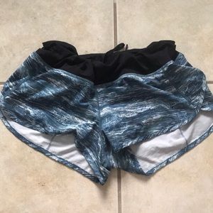lululemon blue speed shorts